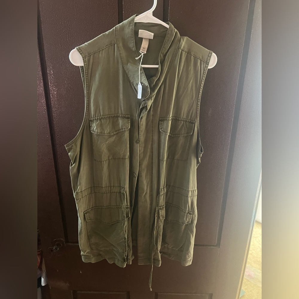 Knox Rose Olive Green Utility Vest